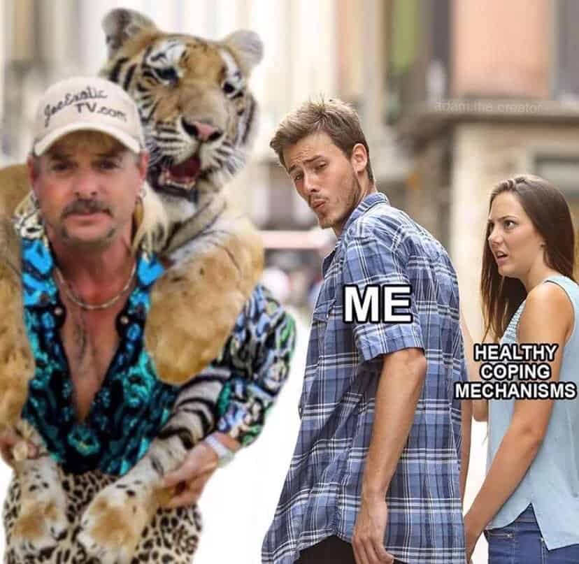 distracted boyfriend tiger king memes 