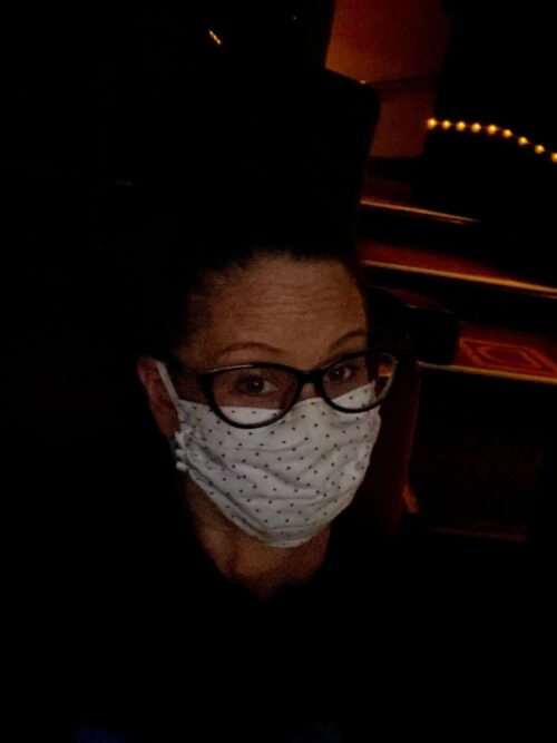 wearing a mask to the movie theater