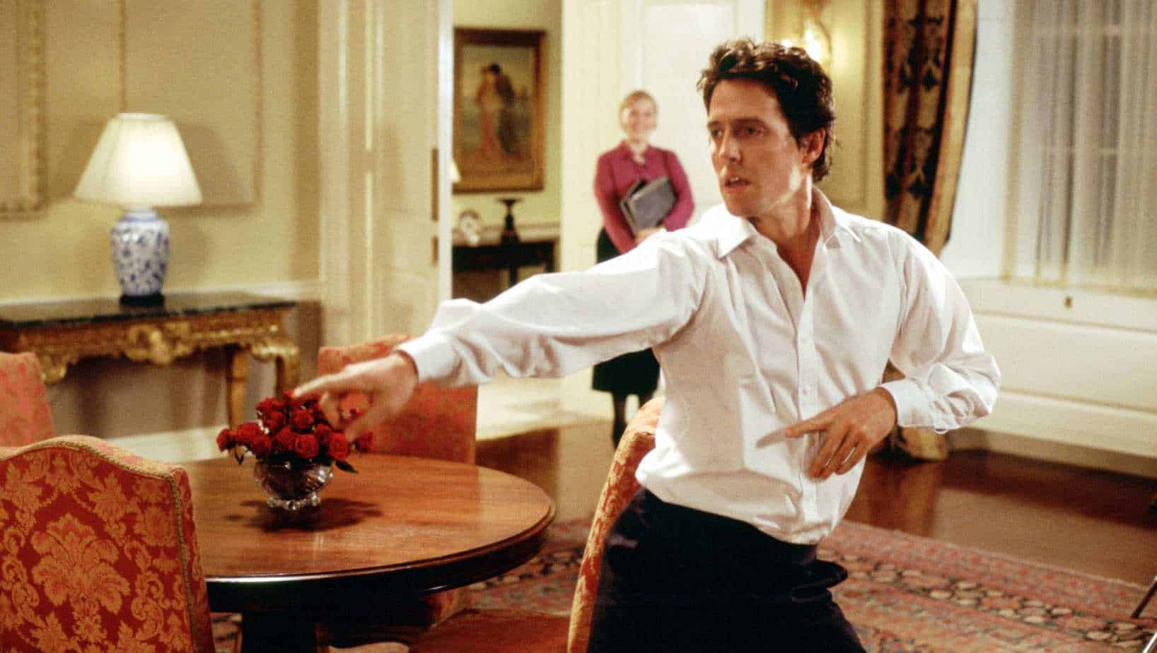 hugh grant dancing love actually political movies to watch