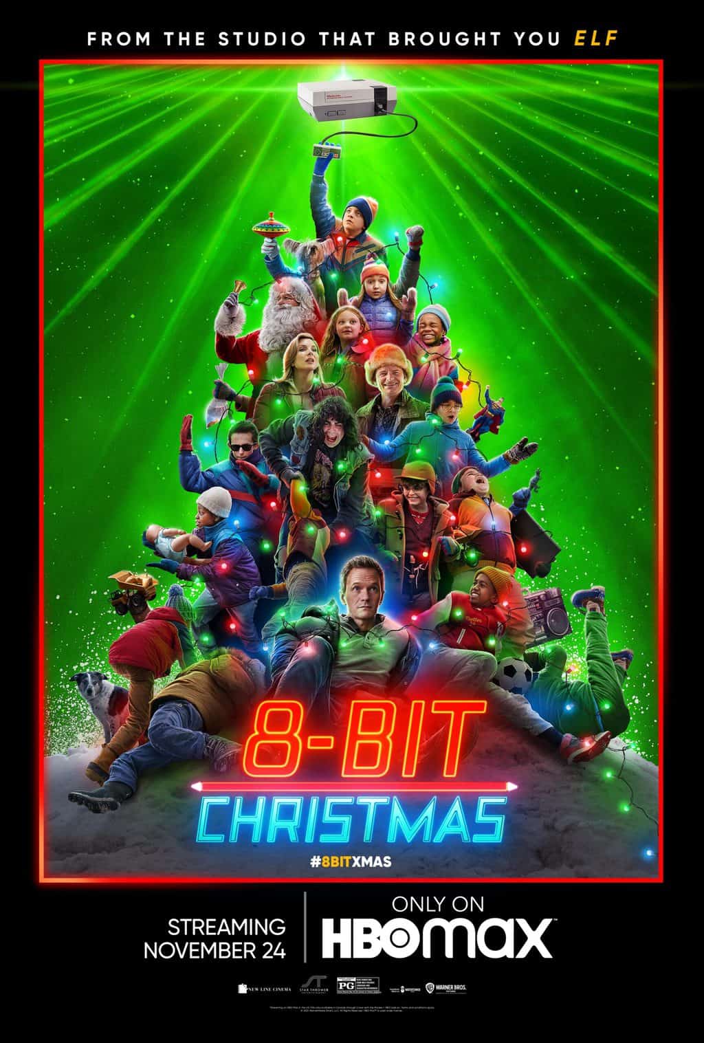 Is it ok for kids? 8 bit christmas movie poster
