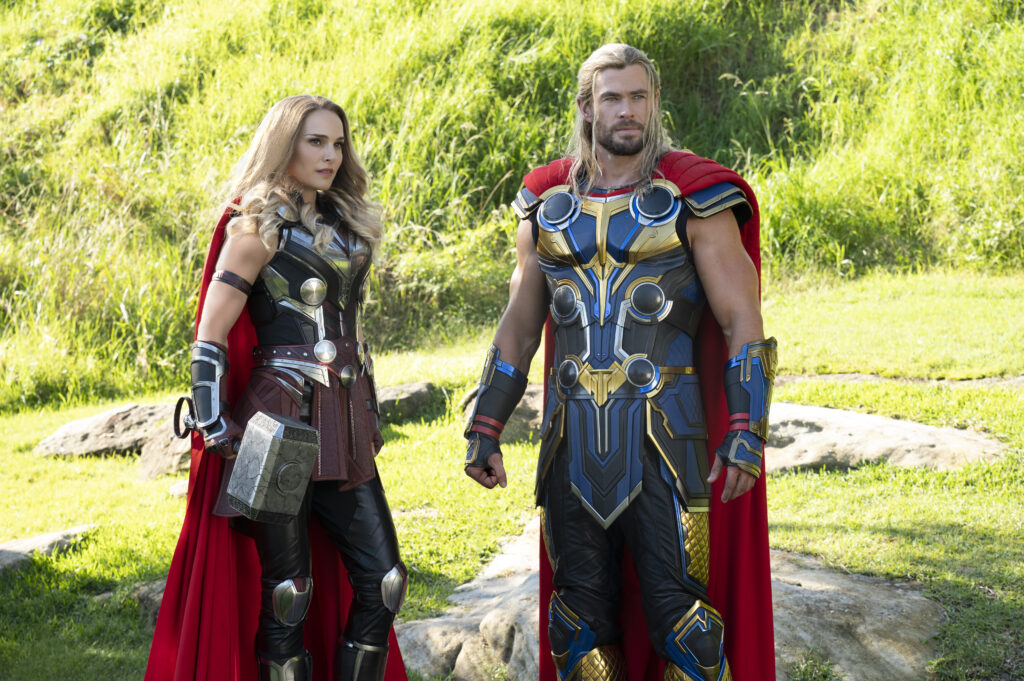 what is the age rating for thor 4? Thor and the Mighty Thor standing together.